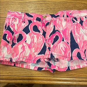 Lilly Pulitzer Pink and Blue Flamingo Shorts